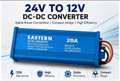 24V, 48V, 72V to 12V DC-DC Converter 20A | Heavy Duty Voltage Reducer for Trucks, Buses & 24V Vehicles