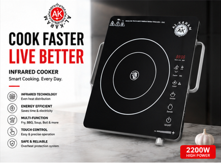 Infrared Electric Cooker Imported- 1 Year Warranty